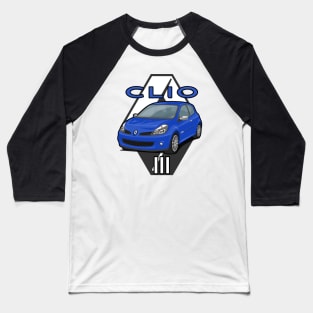 Clio III 3 Car Lutecia hatchback blue Baseball T-Shirt